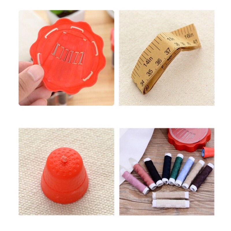 Bộ kim chỉ may va 10 màu kèm kim thêu giá rẻ tiện dụng cho gia đình