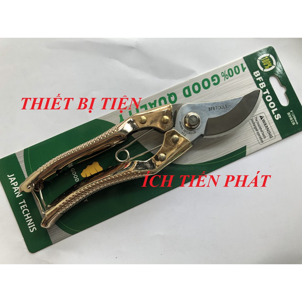 Kéo Cắt Cành Vẫy Cá Cán Vàng BFB TOOLS 8&quot; 200mm Đầu Cong Siêu Bền Siêu Bén (Chính Hãng)