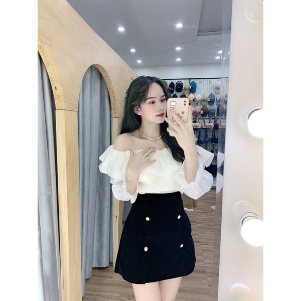 Set váy áo trễ vai hot