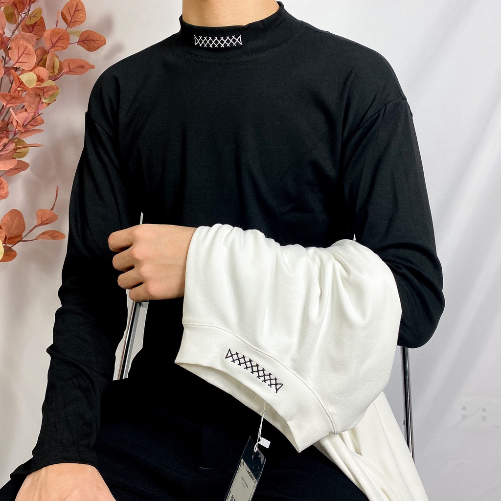 Áo Thun Giữ Nhiệt Cổ Lửng Thêu Họa Tiết Play Boys