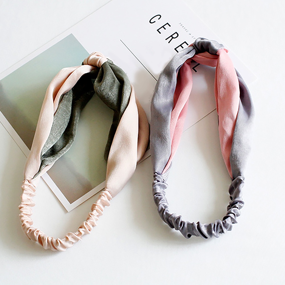 Băng Đô Cài Tóc Màu Trơn Cá Tính Hợp Thời Trang Cho Nữ