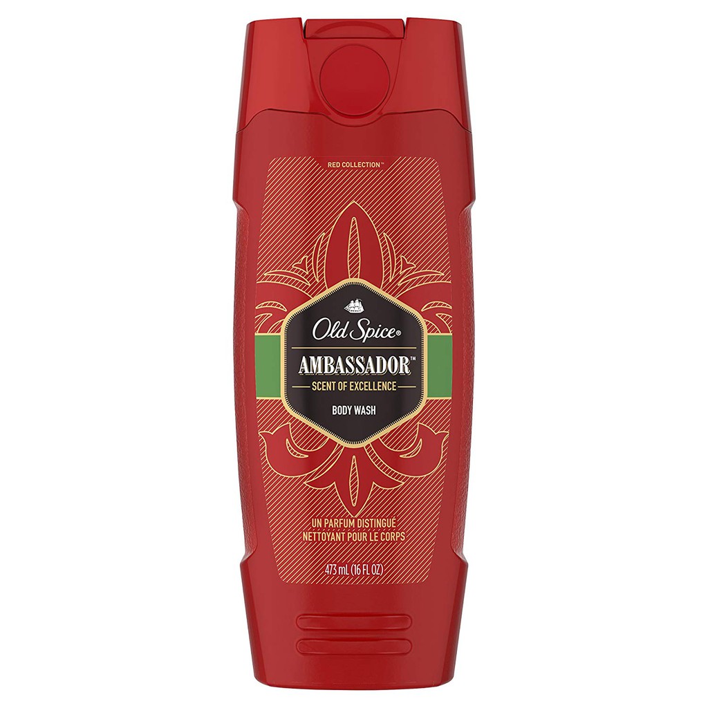 Sữa tắm nam dạng gel Old Spice Red Collection Ambassador Men's Body Wash 473ml (Mỹ)