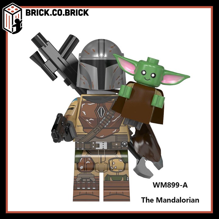 Đồ Chơi Star Wars Lính Mandalorian Baby Yoda Lắp ráp Chiến Tranh Giữa Các Vì Sao Minifigure WM899-A
