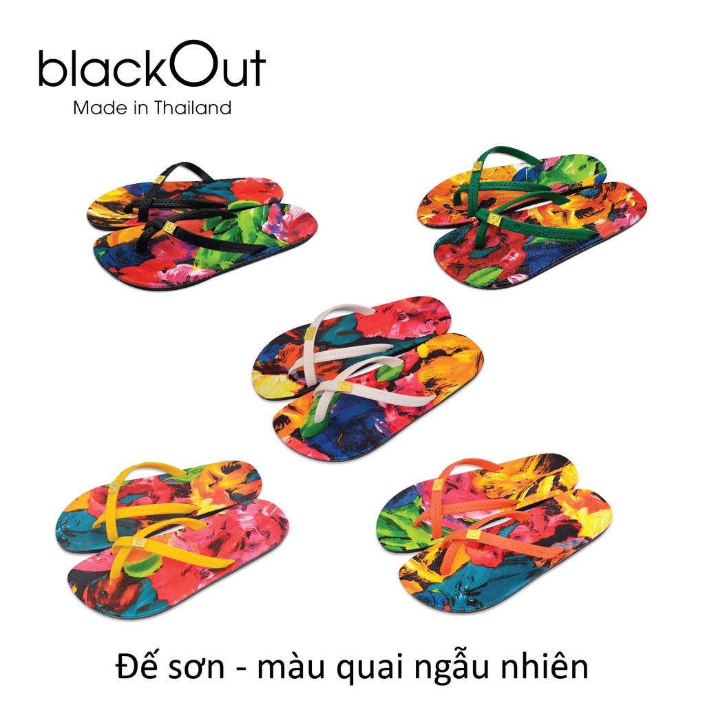Dép xỏ ngón đế in blackOut hoa văn sơn