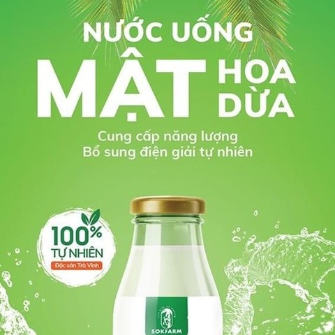 Nước bổ sung điện giải cho người chơi golf, mật hoa dừa Sokfarm ngọt tự nhiên tốt cho sức khỏe