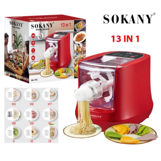 [ỦY QUYỀN SOKANY] Máy Làm Mì Tươi Đầy Đủ Khuôn Làm Bún Tươi , Bánh Canh , Bánh Lọt , Sợi Phở Cao Cấp SOKANY