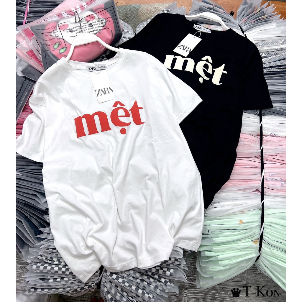 Áo Thun nam nữ IN CHỮ MỆT UNISEX Form Rộng - CÓ SIZE LỚN