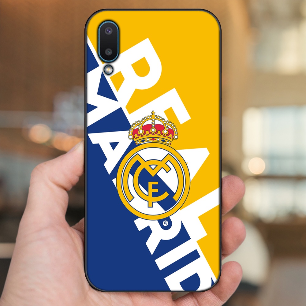 Ốp lưng Samsung A02 viền đen in hình Real Madrid