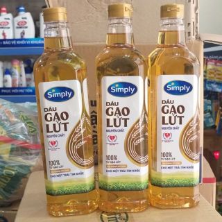 (Mới) Dầu gạo lứt  Simply 1L