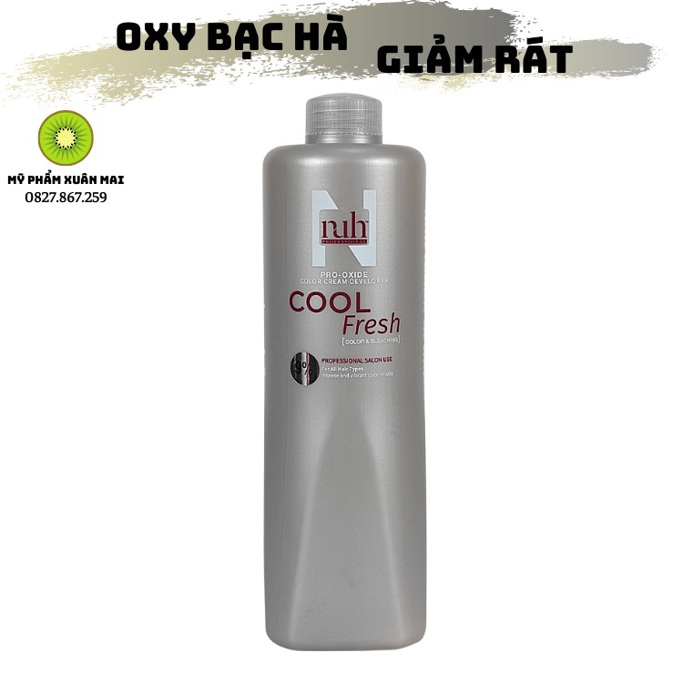 Oxy Trợ Nhuộm Tóc Hu Hải Uyên Cool Fresh Bạc hà 1000ml