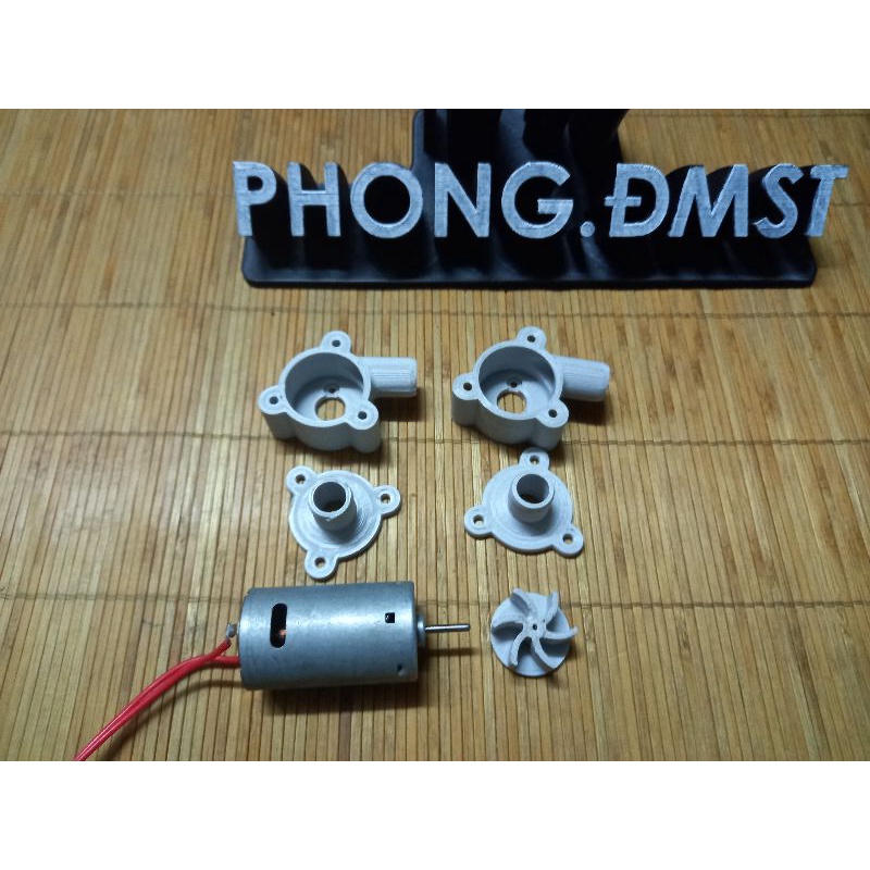 Bộ kít nhựa máy bơm nước motor 380 in 3d kèm ốc