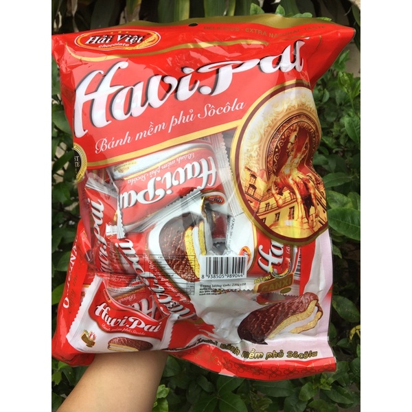 Bánh mềm phủ Socola Havipai bổ sung canxi DHA