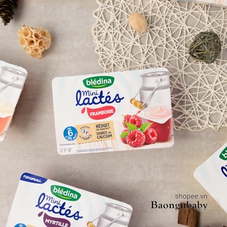 Sữa chua phô mai và ít đường Brasses Bledina Pháp sữa chua Lactes cho bé từ 6 tháng