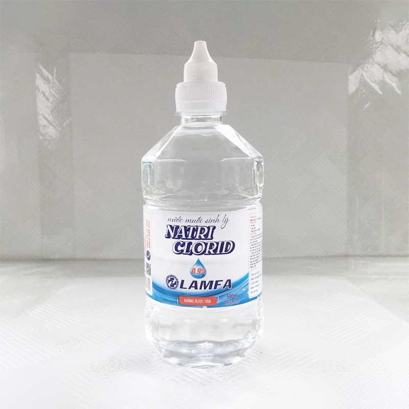 [RẺ VÔ ĐỊCH] Nước muối sinh lý natri clorid 0.9% chính hãng Lamfa dung tích 500ml