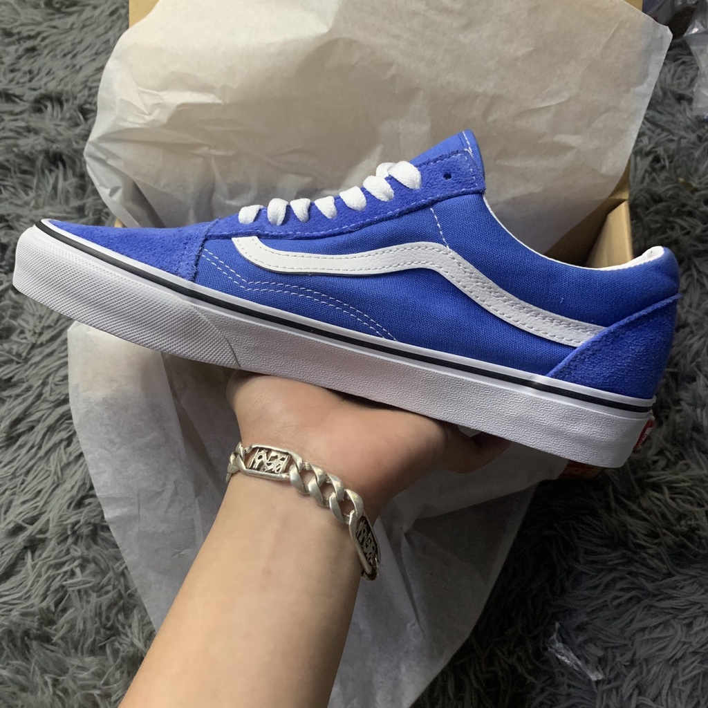 Giày Vans real, Vans oldskool chính hãng màu blue new real 100%, check ra FAKE hoàn tiền x3