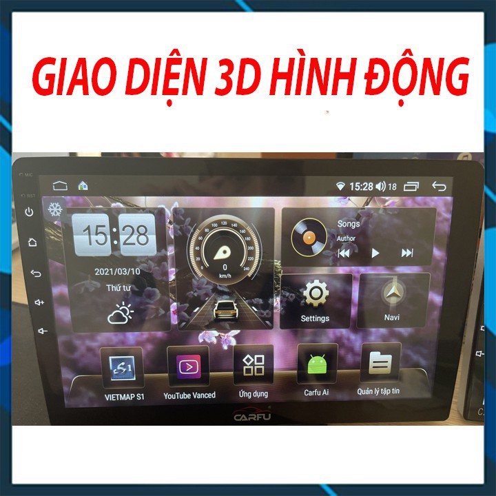 Màn hình android CARFU RAM 3gb 🔥 gắn các dòng xe ( sim 4g,wifi,blutool,giọng nói,vietmap s1,navitel,youtobe ẩn )