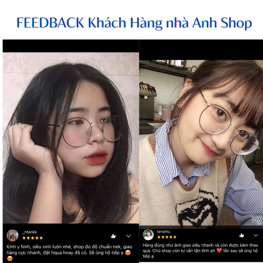 Kính tròn thời trang nam nữ chất liệu kim loại 30017