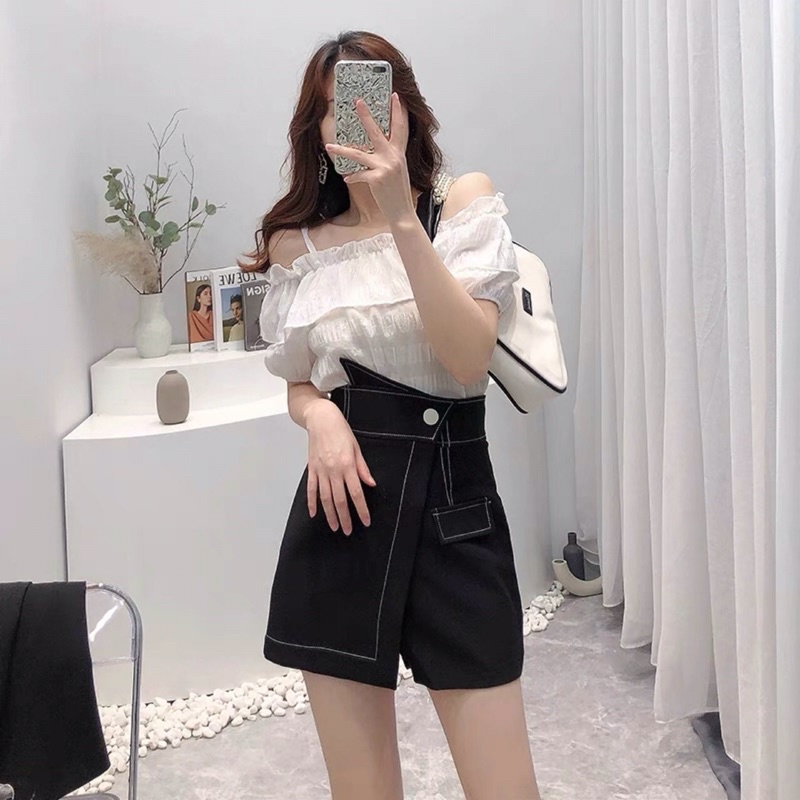 Quần Giả Váy Đắp Chéo Nữ Tính