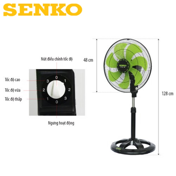 COMBO 2 CÂY Quạt lỡ SENKO LTS1636 bảo hành 24 tháng chính hãng