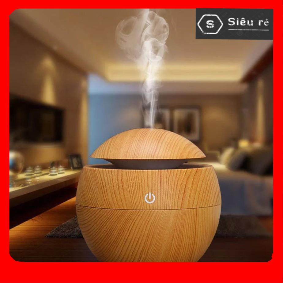 Máy phun sương hơi nước tạo độ ẩm mini cho văn phòng phòng ngủ - máy phun tinh dầu vân gỗ cao cấp (PD5977)
