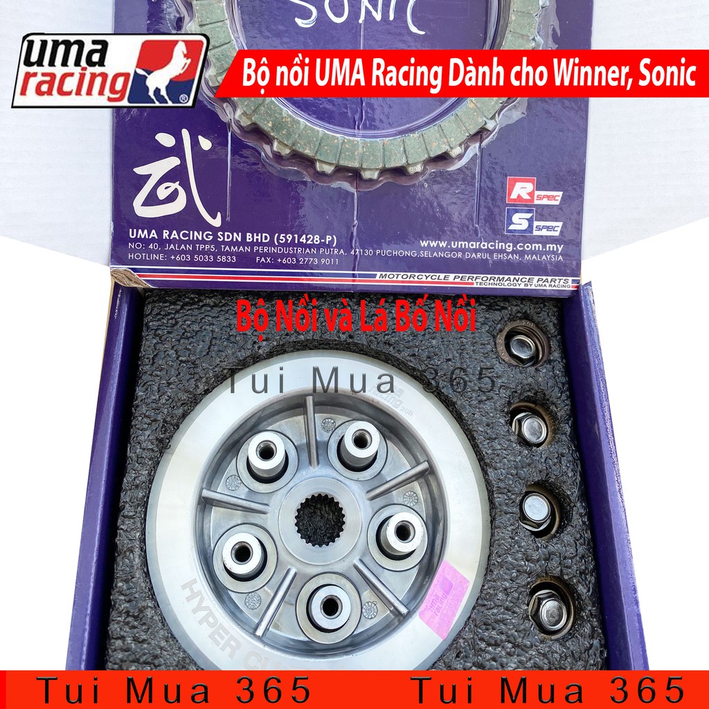 Combo nồi Uma Racing 5 lò xo, Bố nồi Uma Racing Honda Winner 150, Sonic 150