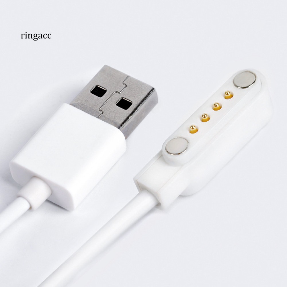 Dây cáp sạc nhanh đồng hồ thông minh không dây 4 chấu cao su thông dụng nhỏ gọn