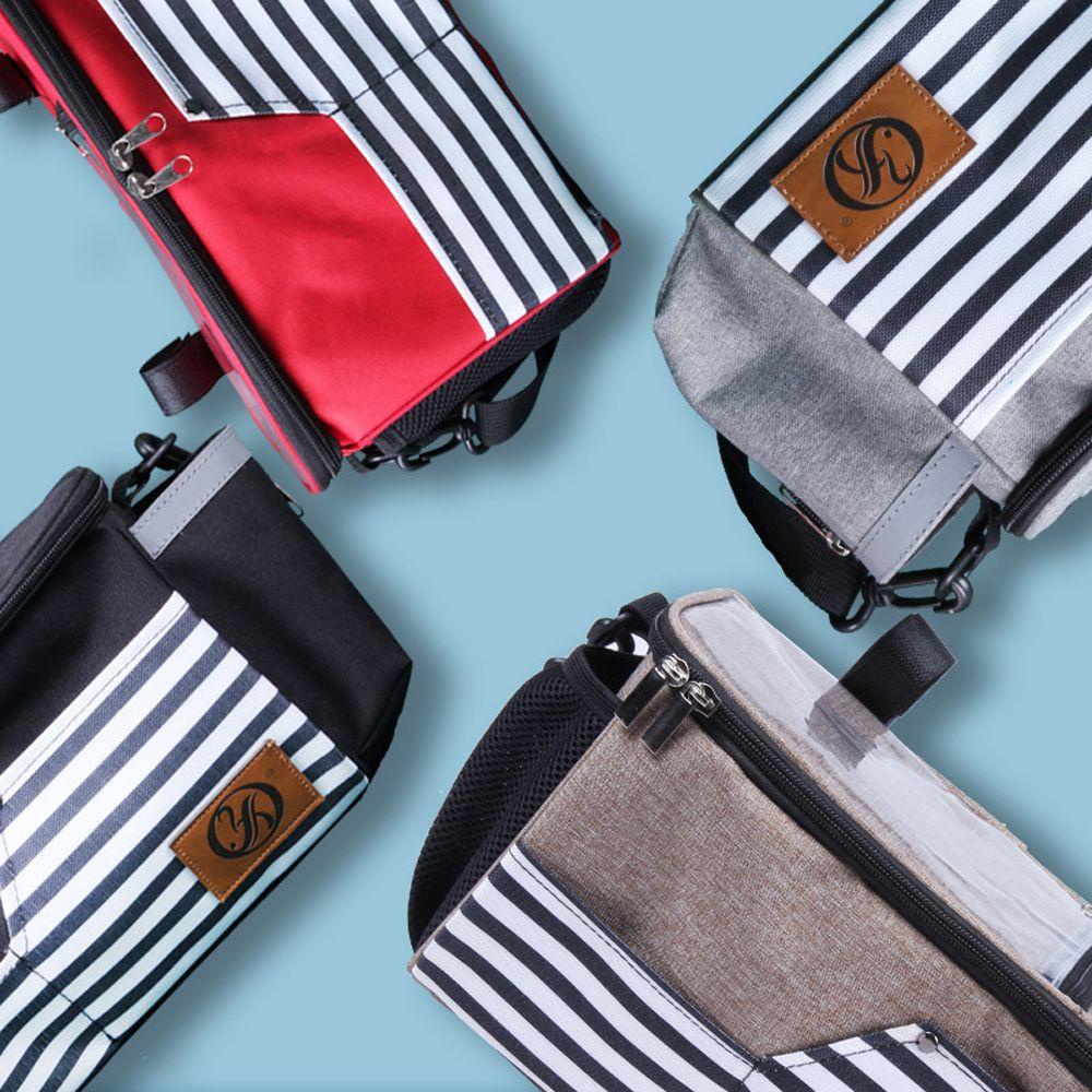 Túi Đựng Đồ Treo Xe Đẩy Em Bé Họa Tiết Kẻ Sọc Nhiều Ngăn Tiện Lợi