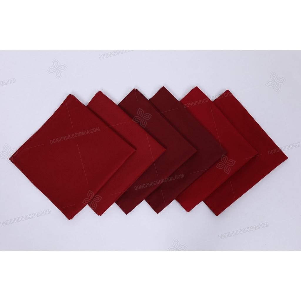 Khăn ăn nhà hàng nappin màu đỏ chất liệu vải kaki, cotton - Khăn ăn cho nhà hàng, khách sạn cao cấp sẵn hàng kèm video