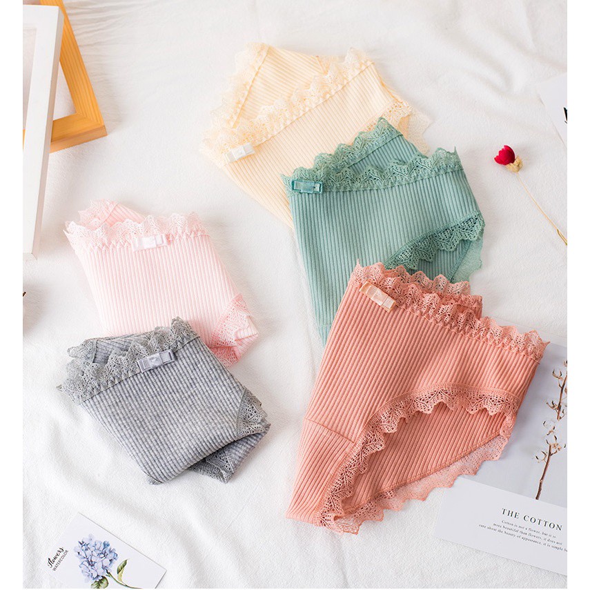Quần Lót Nữ COMBO10 FREESHIP 50K Quần Lót Cotton Viền Ren Cao Cấp