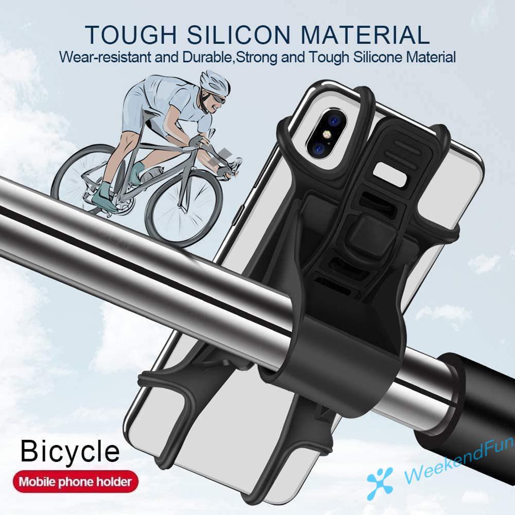 WE Silicone Bicycle Mobile Phone Bracket Shockproof Holder 360 Rotary