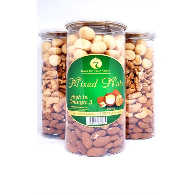 Mixed Nuts 4 loại Hạt đã Tách vỏ (Óc chó, hạnh nhân, Macca, Hạt Điều)- 500g