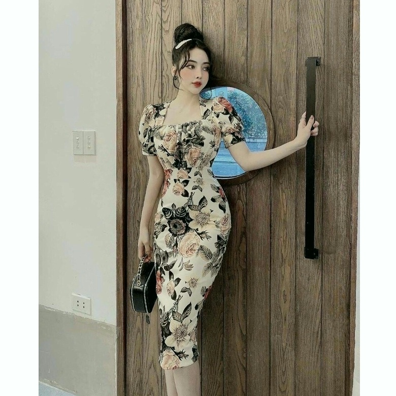Đầm nữ kết nơ ngực cá tính màu đỏ siêu đẹp phù hợp đi chơi, dạo phố, dự tiệc thời trang nữ Arava kn065