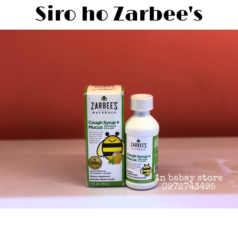 Siro Zarbee's ho Cough and Mucus cho bé