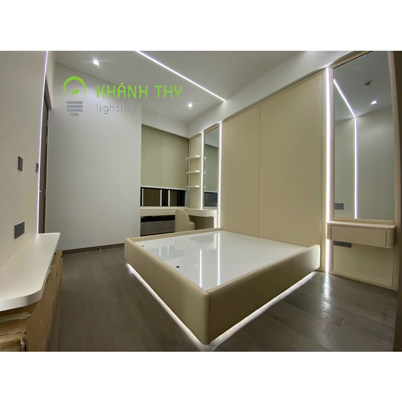 Máng thanh nhôm led định hình, thanh nhôm dùng cho tủ bếp, kệ trưng bày