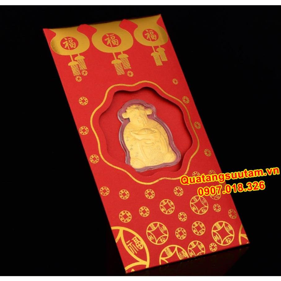 [RƯỚC LỘC] Phong Bao Lì Xì Thần Tài Vàng 24k, Quà Tết 2023