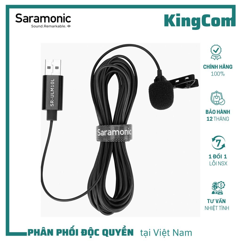[Mã 99ELHA giảm 7% đơn 300K] Saramonic SR-ULM10L - Micro Thu Âm Cổng USB Cho PC/Laptop - Hàng Chính 