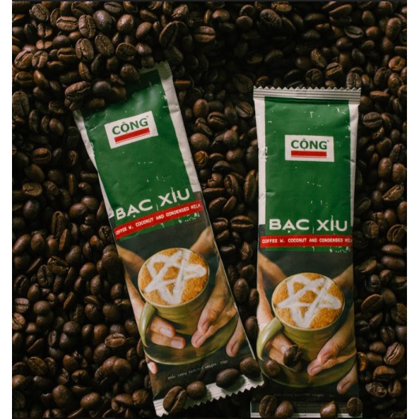 Set 30 50 gói cà phê bạc xỉu hòa tan C+ (Stick) (không giấy gài) Cộng Cà Phê