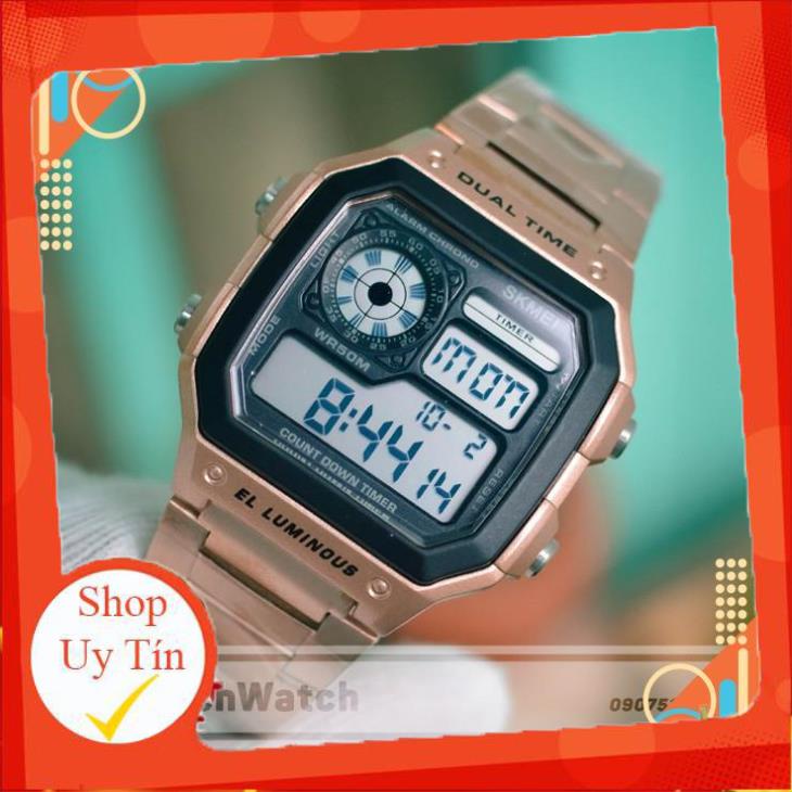 [Hàng Giả Trả Tiền] Đồng hồ nam SKMEI 1335 điện tử dây thép | BigBuy360 - bigbuy360.vn
