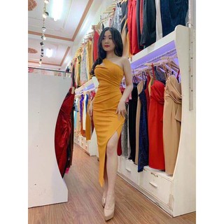 Đầm chéo vai dự tiệc sang chảnh