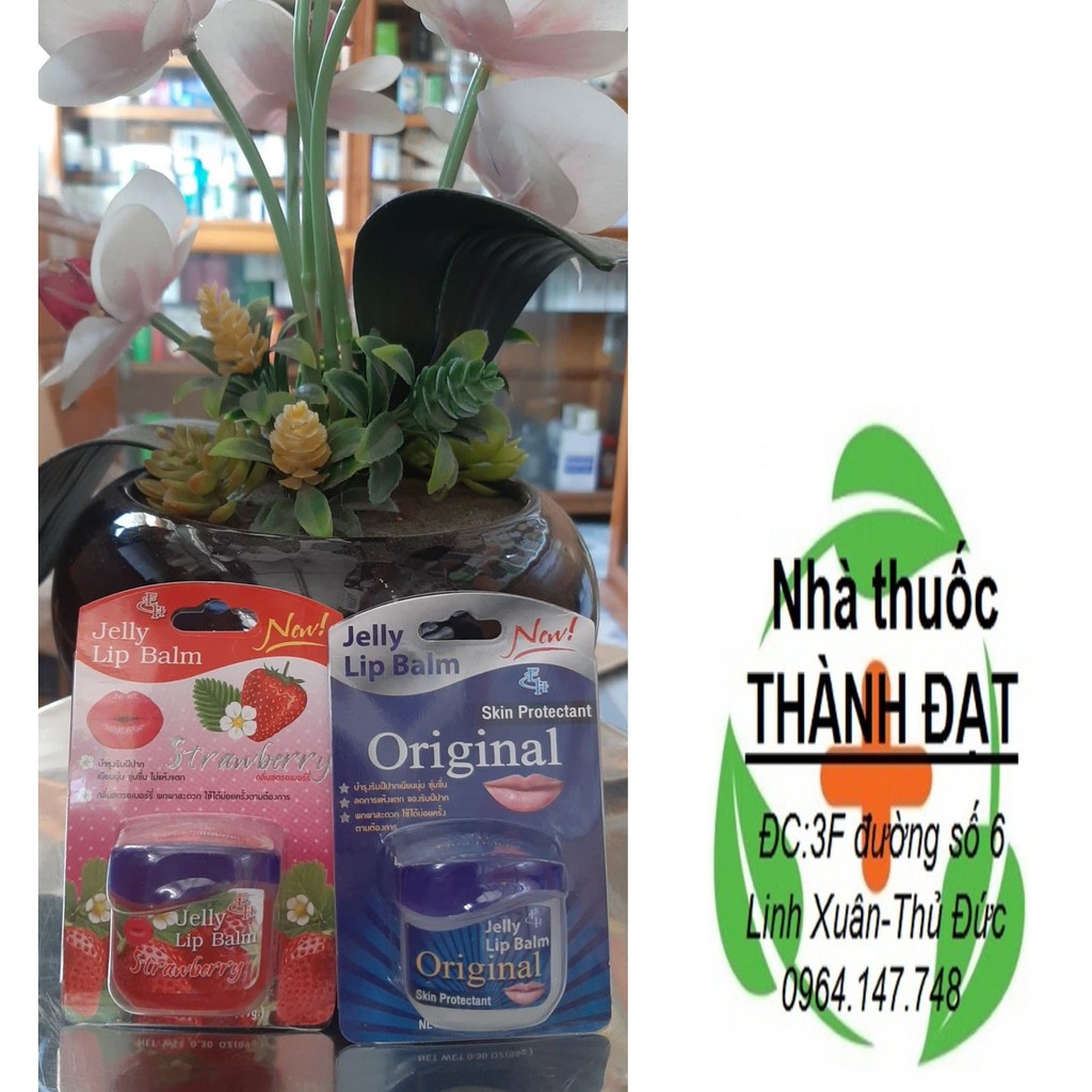 Vaselin dưỡng môi nha đam, dâu jelly lip balm 9gr vaseline