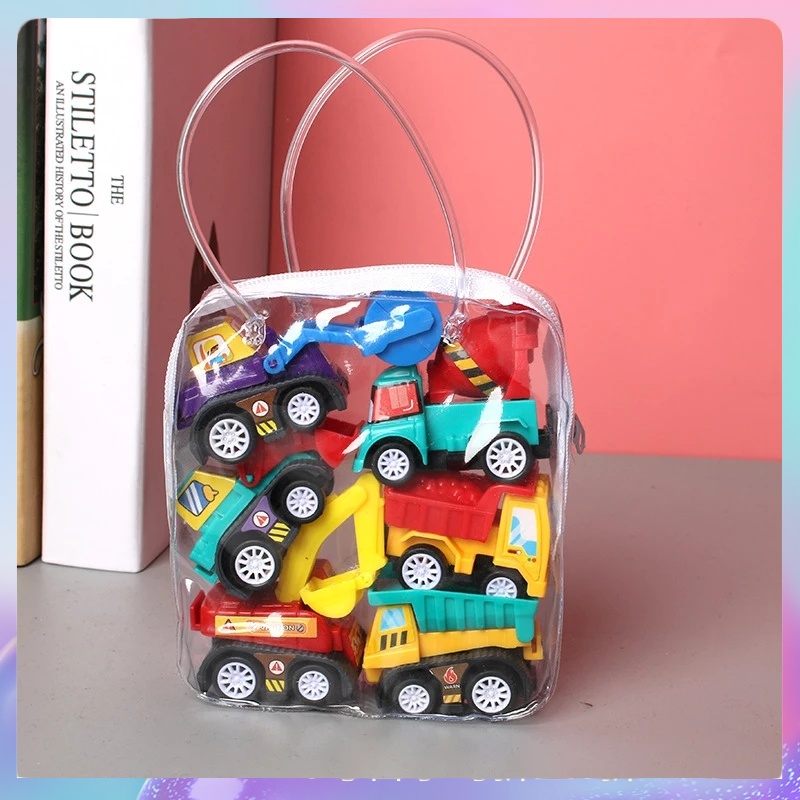 6pcs Car Model Toy Pull Back Car Toys Mobile Vehicle Fire Truck Taxi Model Kid Mini Cars Boy Toys Gift Diecasts Toy for Children