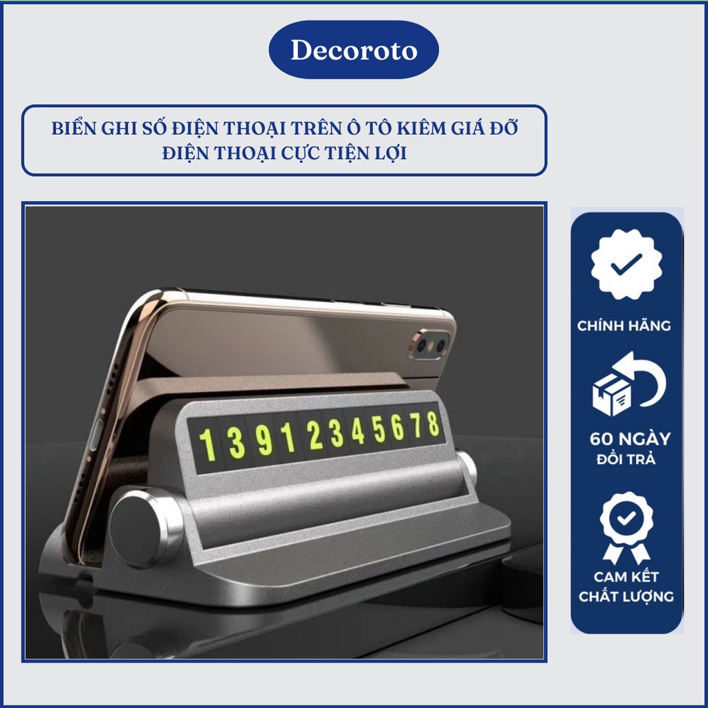 Bảng Ghi Số Điện Thoại Kèm Giá Đỡ Điện Thoại Di Động Cực Tiện Lợi - Phụ Kiện Xe Hơi Bảng Số Điện Thoại Decoroto Giá Rẻ