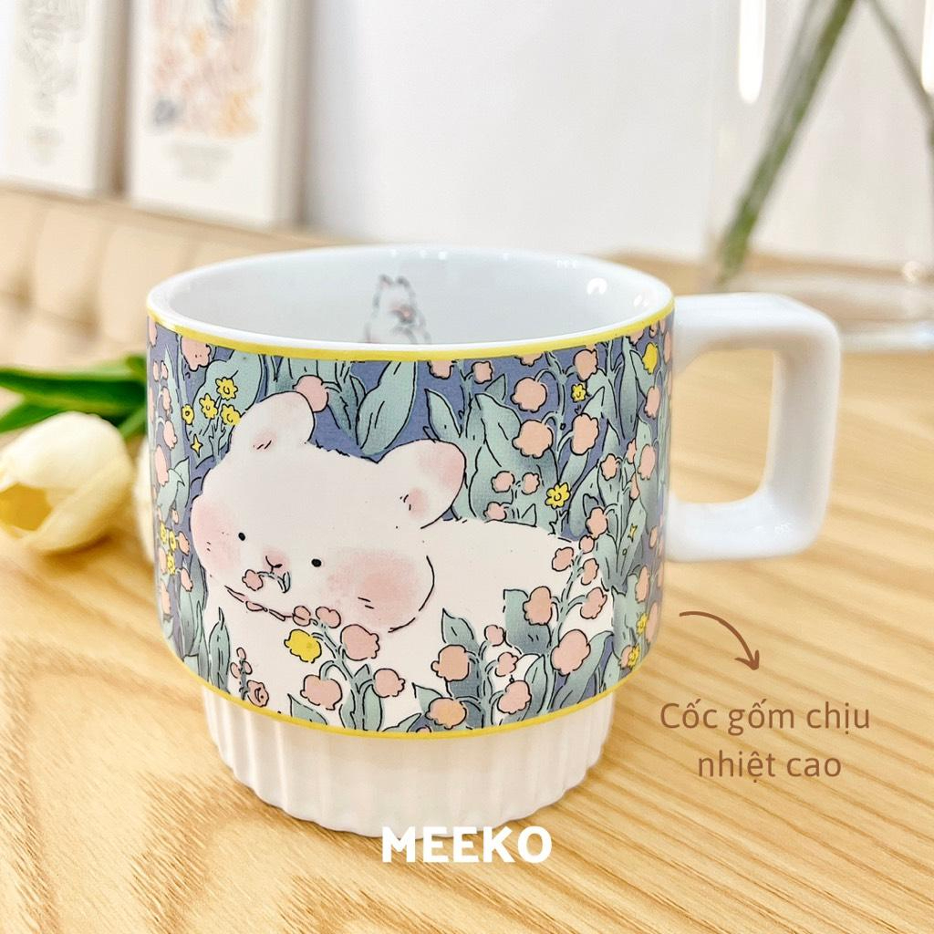 Cốc sứ cao cấp Gimi Cup dung tích 350ML MEEKO