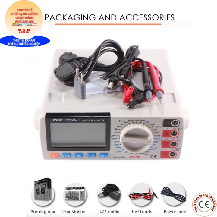 Đồng hồ vạn năng để bàn Victor VC8045 II