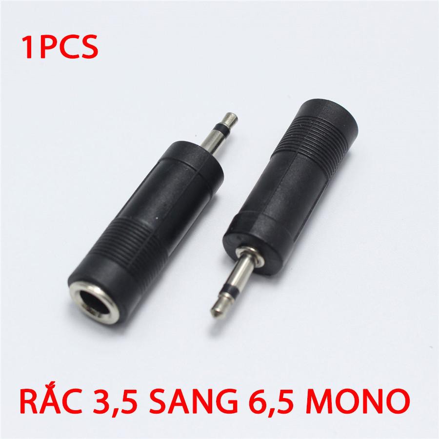 Jack chuyển 3.5mm sang 6.5mm và ngược lại 6,5 sang 3,5 mono 1 chiếc mầu đen