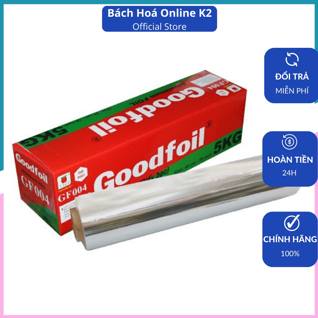 Giấy Bạc 5kg - Màng Nhôm Nướng Giữ Nhiệt Thực Phẩm, Gà Quay BBQ, Cá, Thịt Nướng