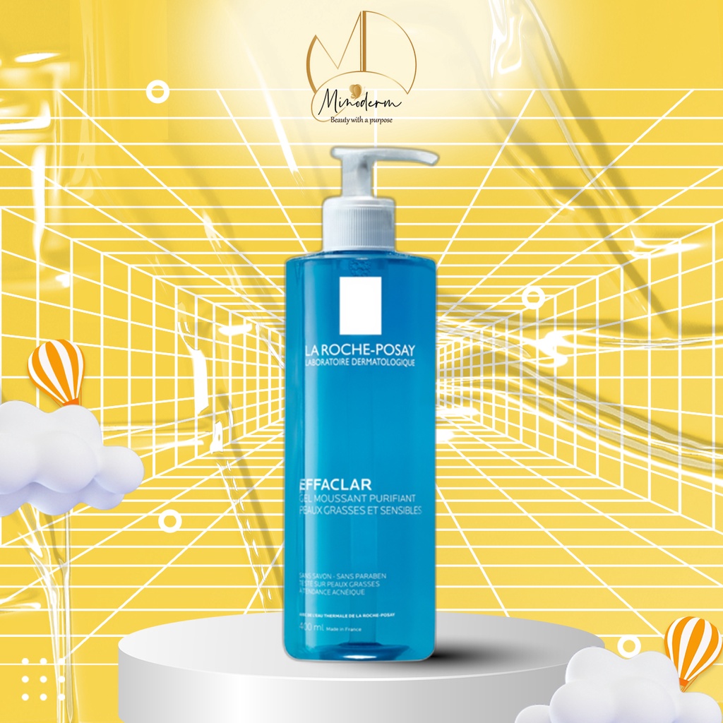 Sữa rửa mặt La Roche Posay Effaclar Purifying Foaming Gel làm sạch bụi bẩn, bã nhờn cho da dầu mụn 200ml, 400ml