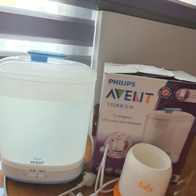 Máy tiệt trùng Phillip Avent 2in1 và máy hâm sữa Fatz
