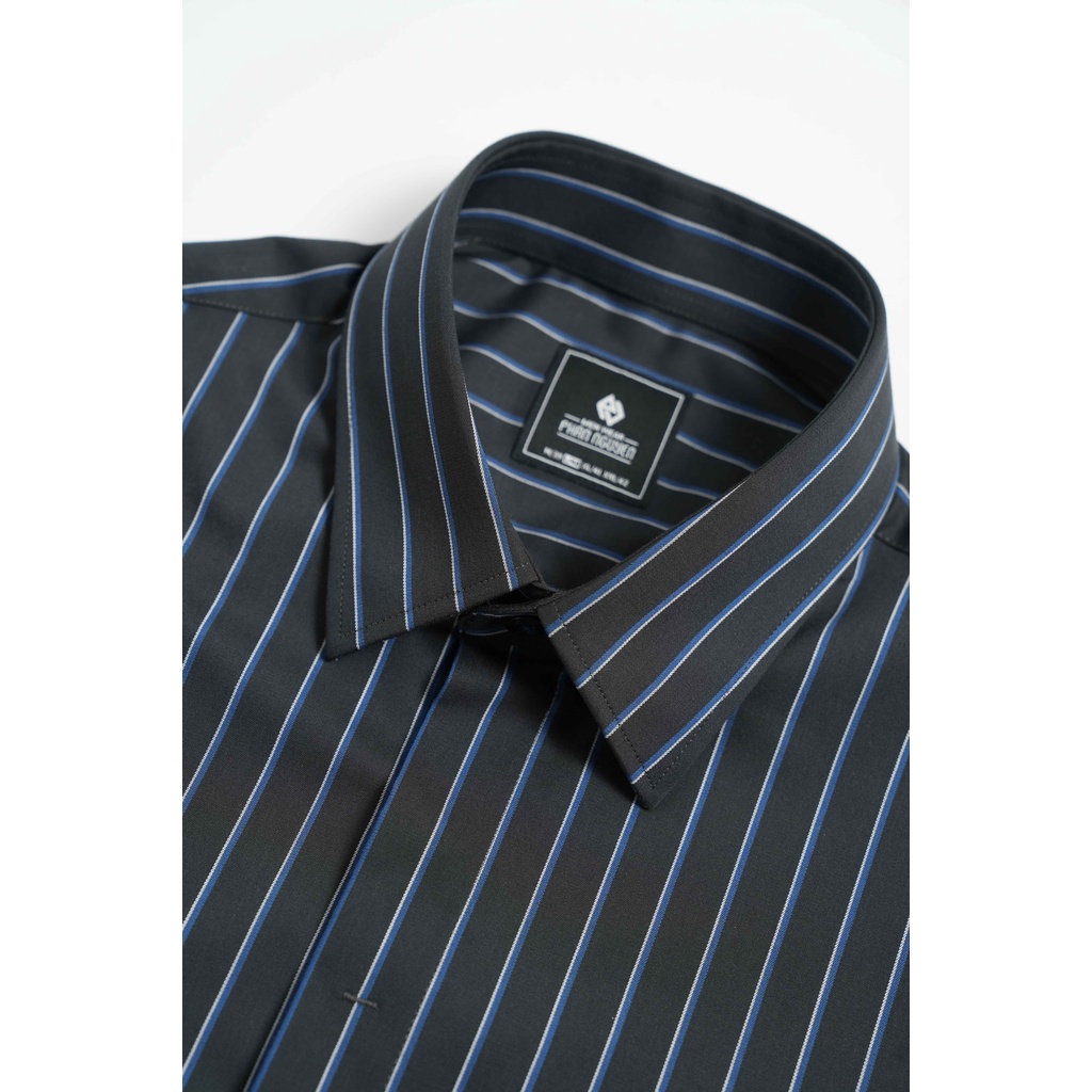 Áo sơ mi dài tay nam họa tiết kẻ Phan Nguyễn, màu sắc trung tính, phom áo slim fit dễ phối trang phục khác SMD.1172