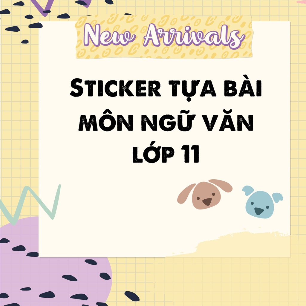 Sticker tựa bài ngữ văn lớp 11
